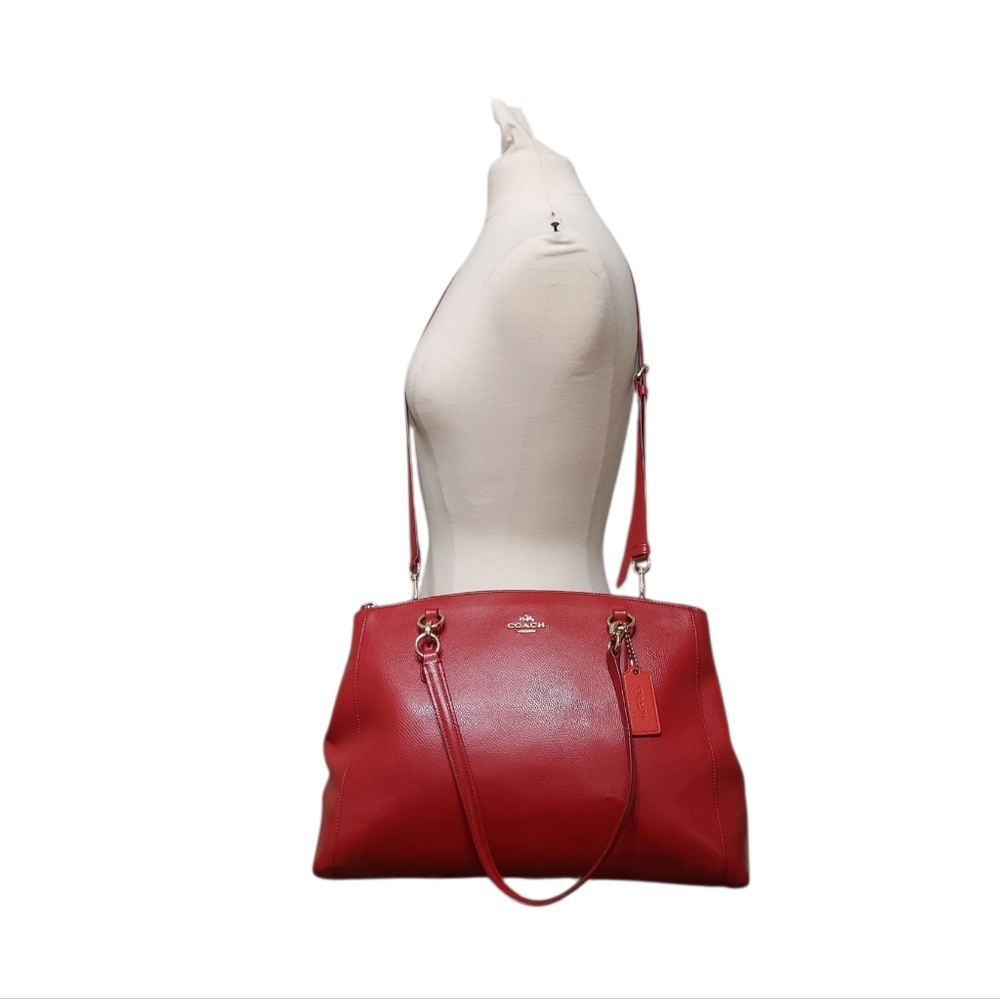 Coach Christie Crossgrain Leather Shoulder Bag Great Condition - Picture 7 of 13